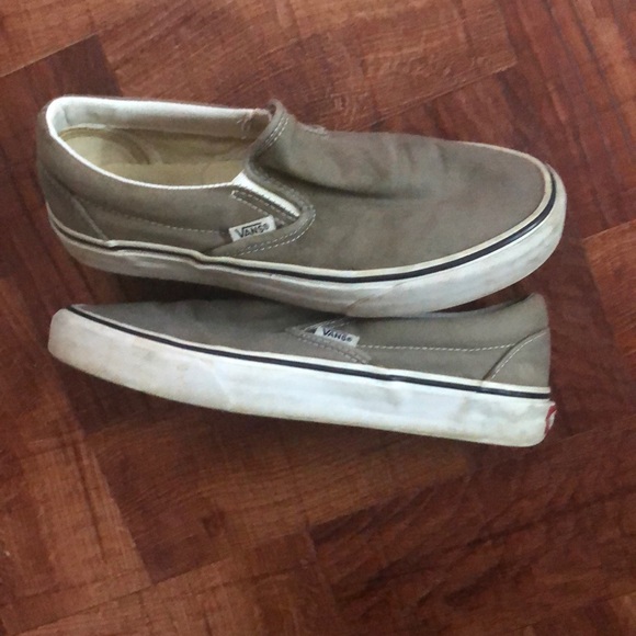 all grey slip on vans